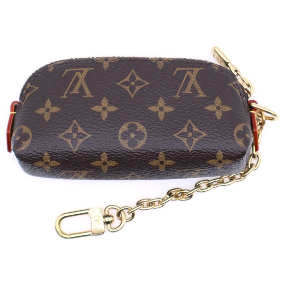 LOUIS VUITTON(ルイヴィトン) モノグラム コスメティック リップスティック ケース ポーチ バッグチャーム 小物入れ ブラウン PVC M25694 ゴールド金具