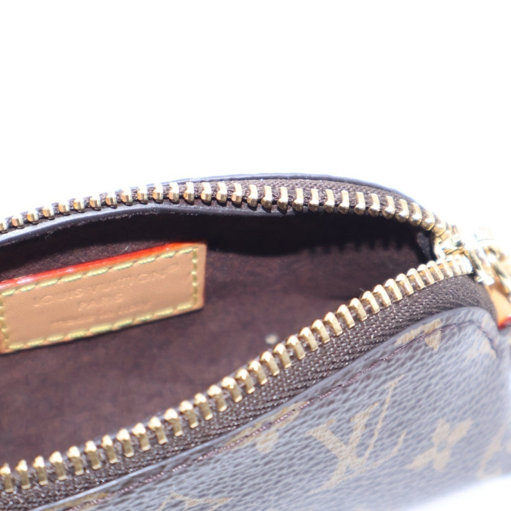 LOUIS VUITTON(ルイヴィトン) モノグラム コスメティック リップスティック ケース ポーチ バッグチャーム 小物入れ ブラウン PVC M25694 ゴールド金具