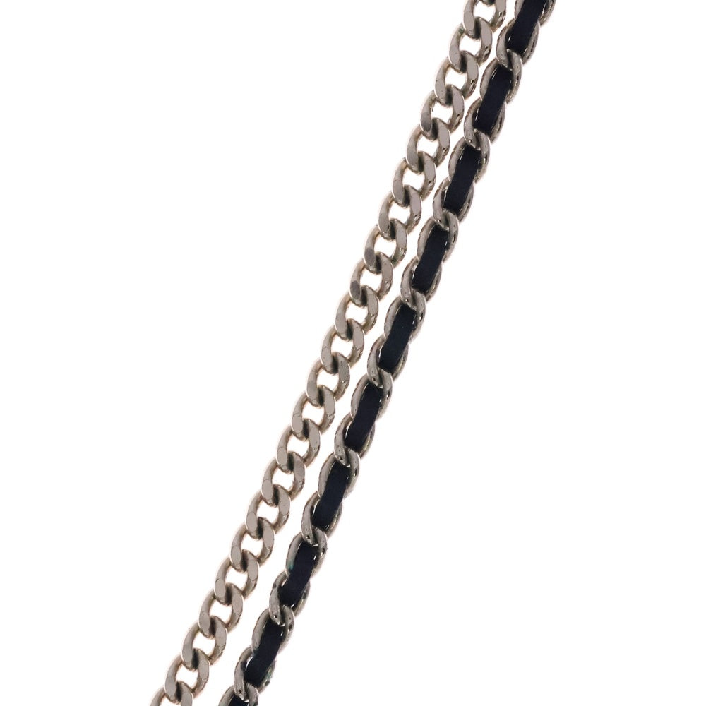 CHANEL(シャネル) ココマーク ラインストーン ネックレス ペンダント チェーン ゴールド×ブラック AB927