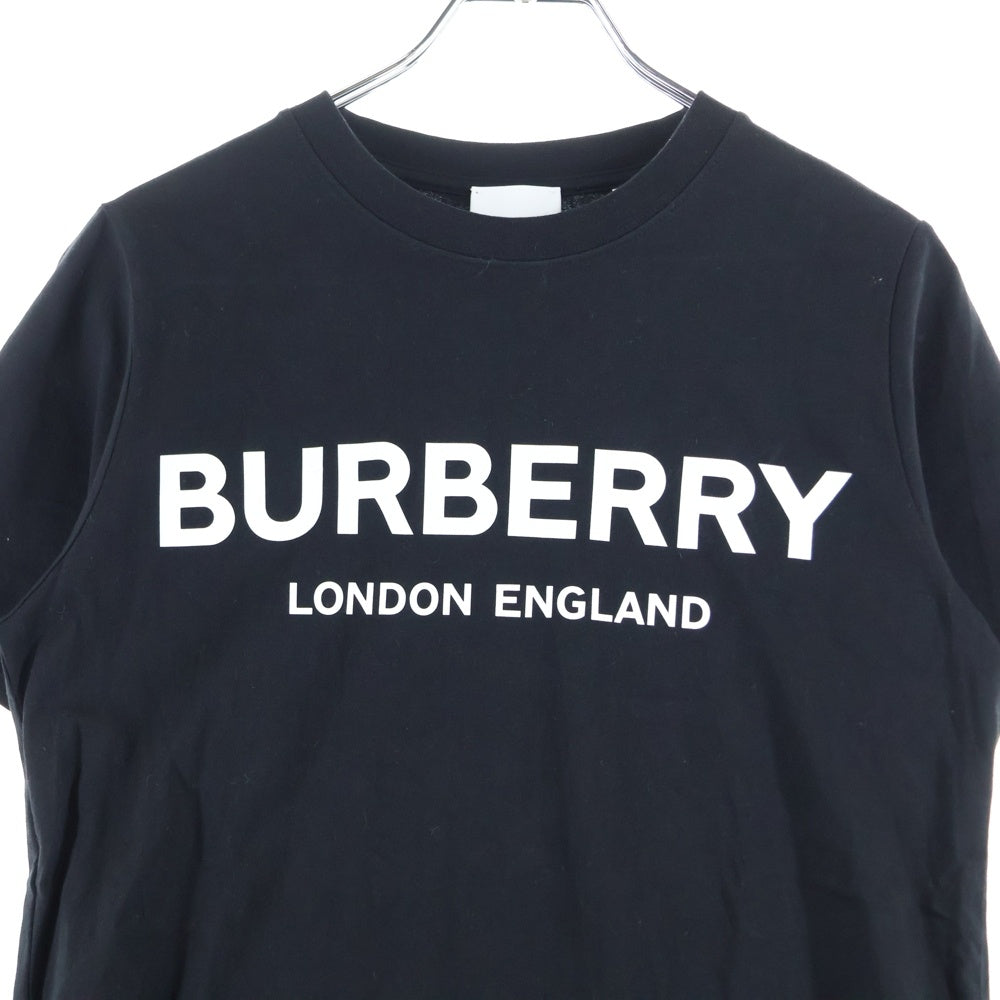 BURBERRY(バーバリー) ロゴプリント クルーネック 半袖Tシャツ カットソー ブラック キッズ/レディース 8008881