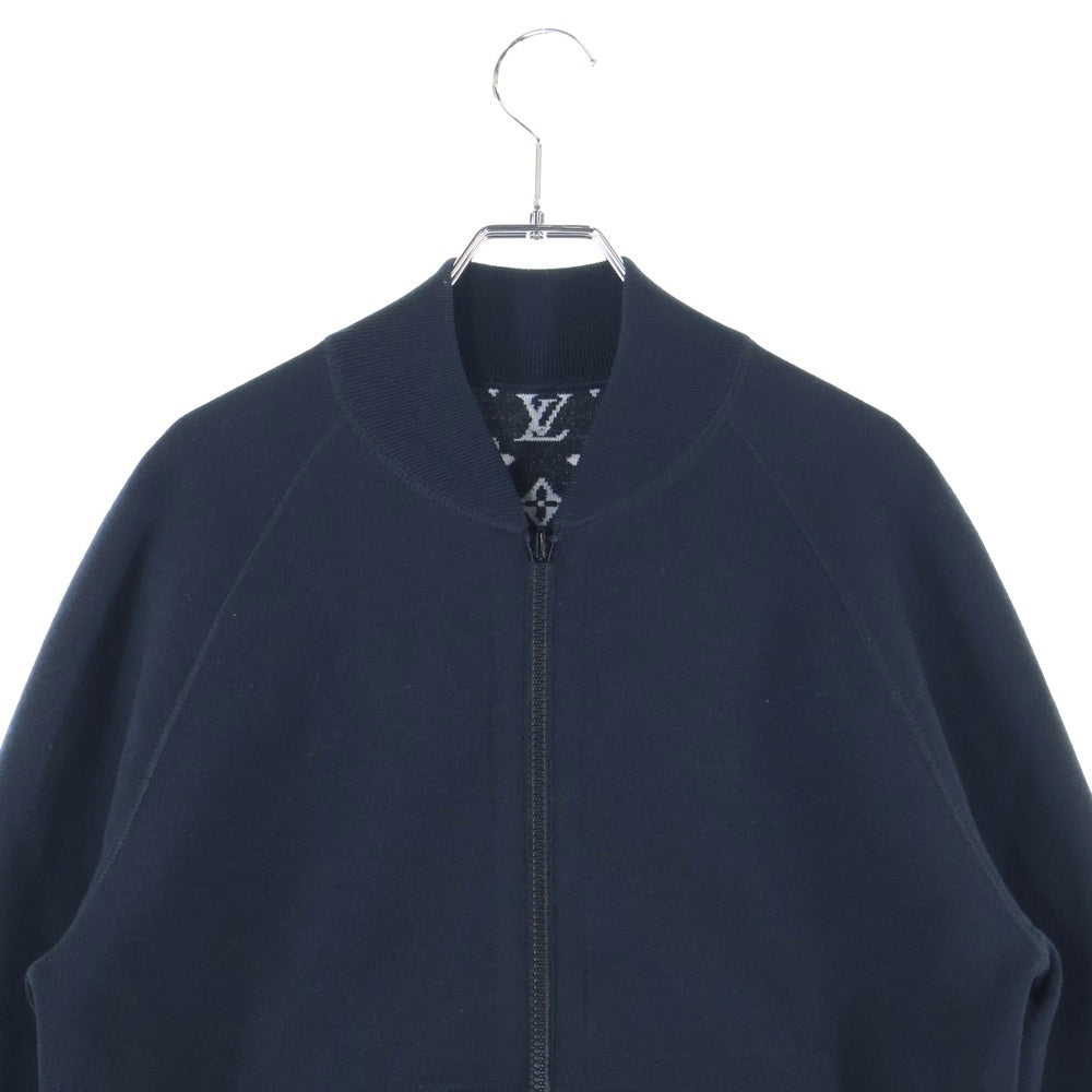 LOUIS VUITTON(ルイヴィトン) 21SS リバーシブル モノグラム トラックブルゾン ウールニット ジップアップ ボンバージャケット ブラック RM211M ZMA HKN05W