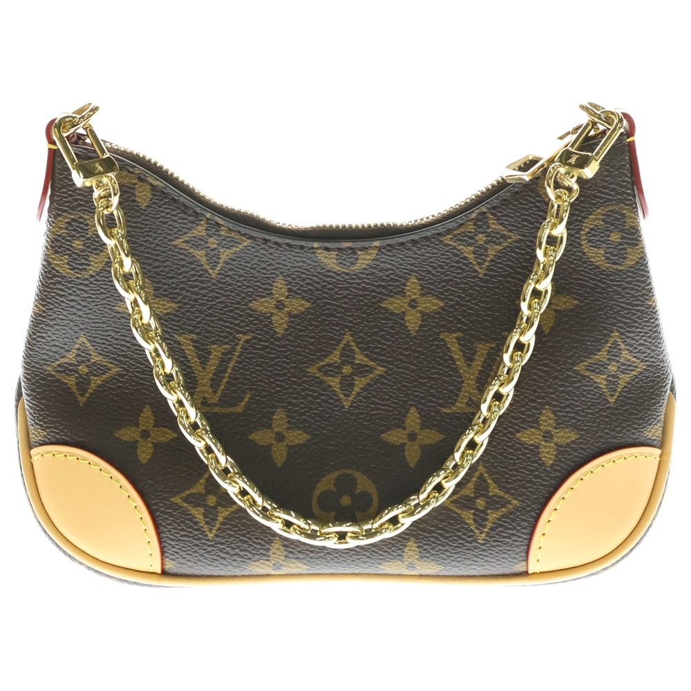 LOUIS VUITTON(ルイヴィトン) ナノ ブローニュ モノグラム PVC レザー 2WAY チェーン ハンド ショルダーバッグ ゴールド金具 ブラウン M25519