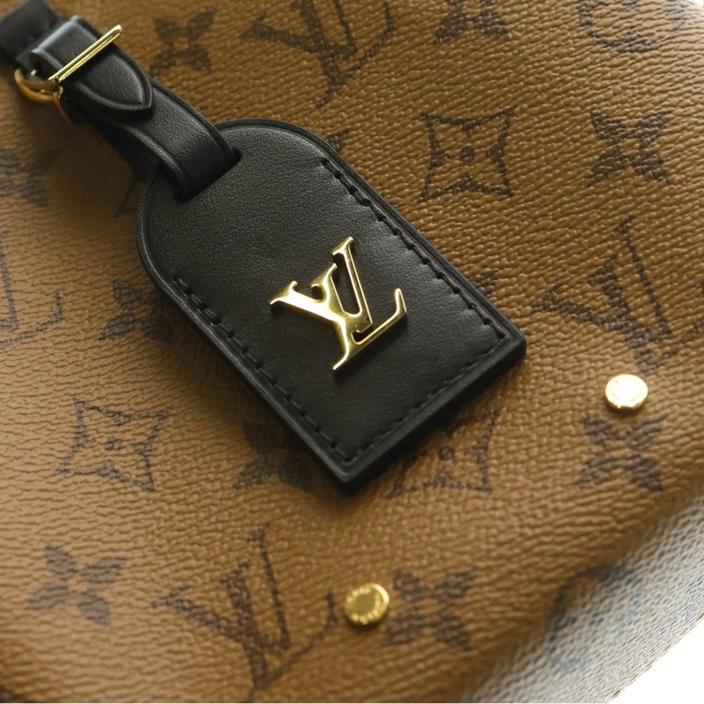 LOUIS VUITTON(ルイヴィトン) アトランティスBB モノグラムリバース PVC レザー 2WAY ハンド チェーン ショルダーバッグ ゴールド金具 ブラウン/ブラック M46816