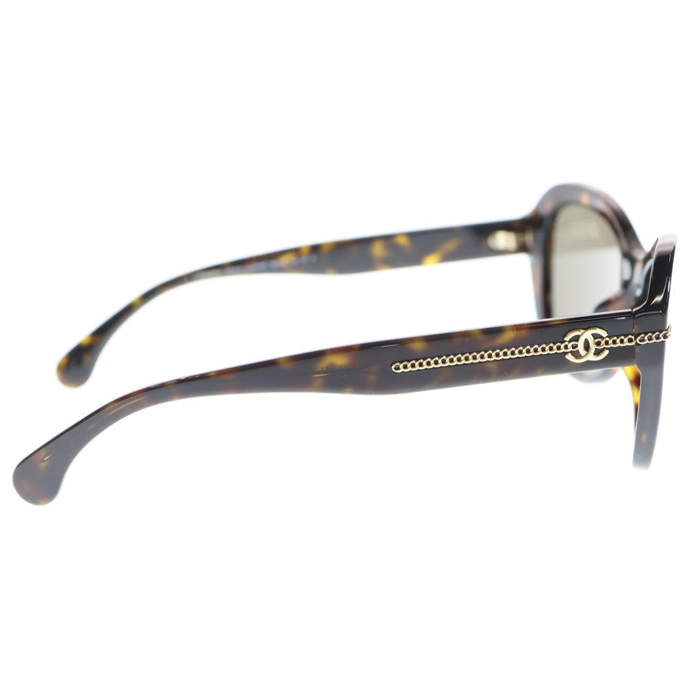 CHANEL(シャネル) ココマーク チェーンモチーフサングラス ブラック×ゴールド バタフライシェイプアイウェア 眼鏡 5510-A
