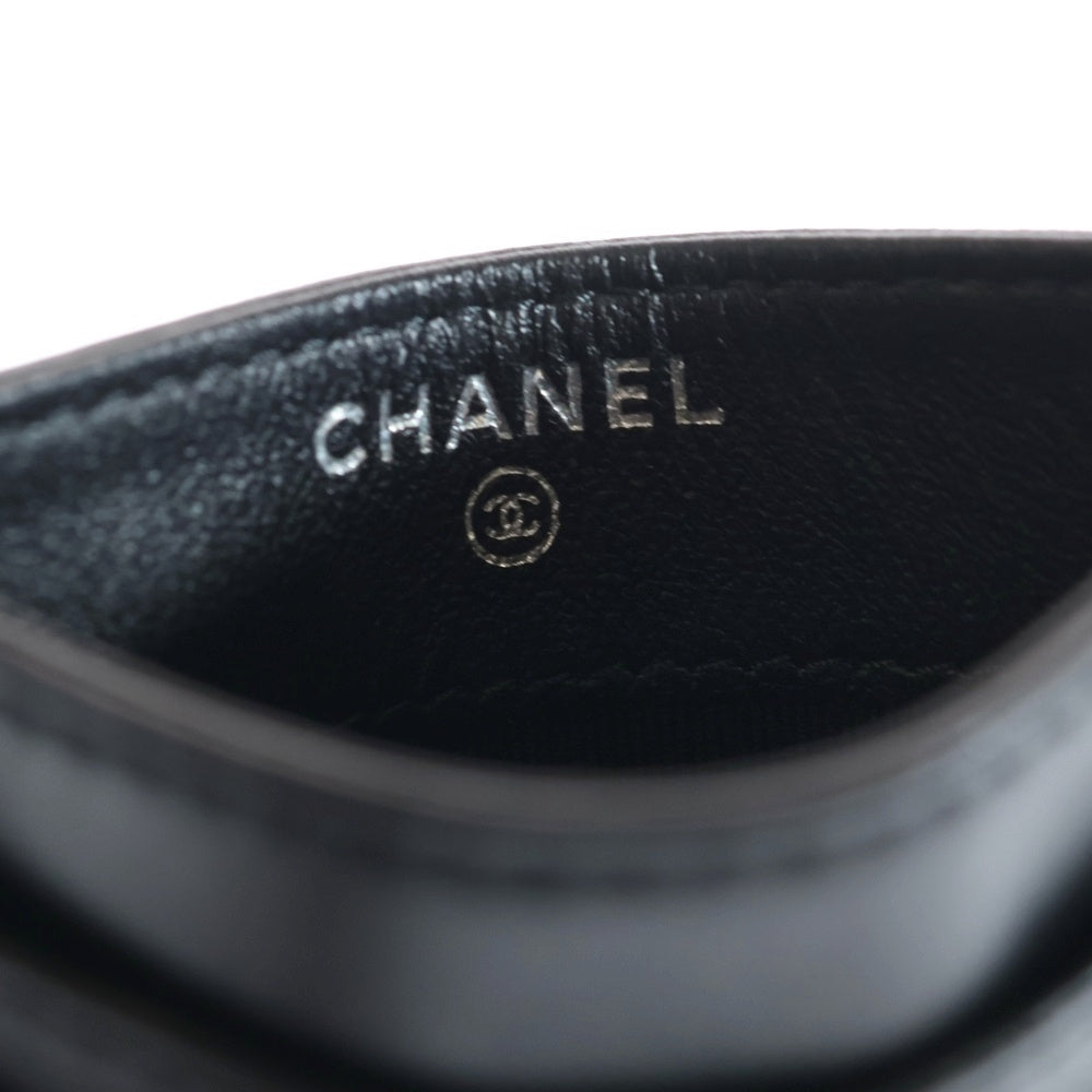 CHANEL(シャネル) マトラッセ ココマーク カードケース ブラック ラムスキン パスケース