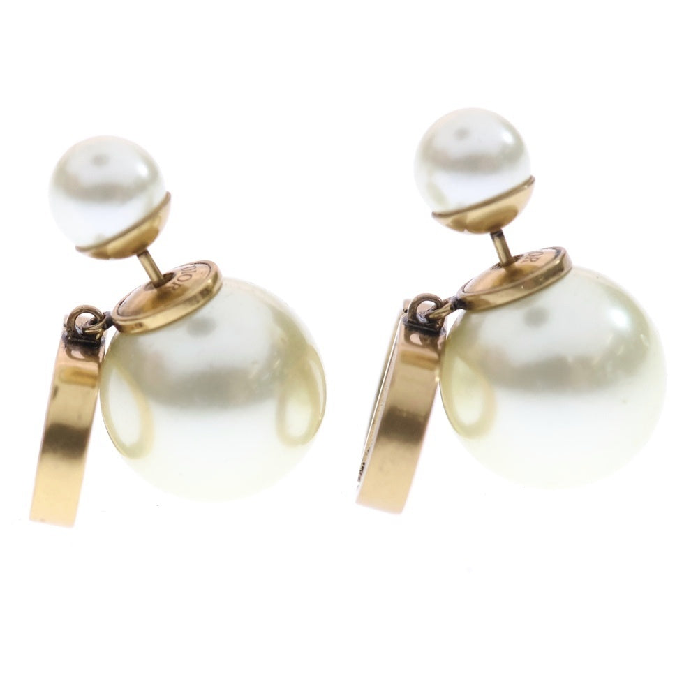 Christian Dior(クリスチャンディオール) Tribales トライバル CDロゴ ピアス パール ゴールド GP