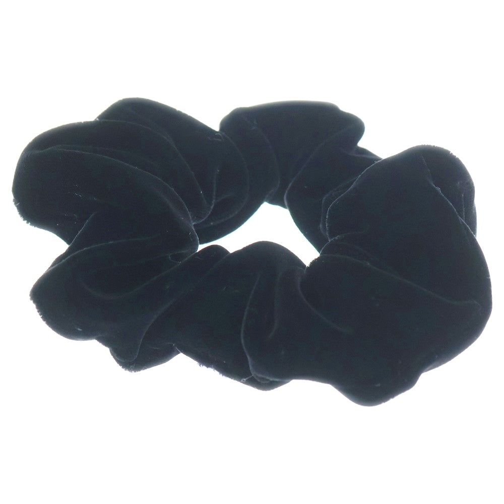 PRADA(プラダ) シュシュ トライアングルロゴ ブラック×ゴールド ベロア 1IF015