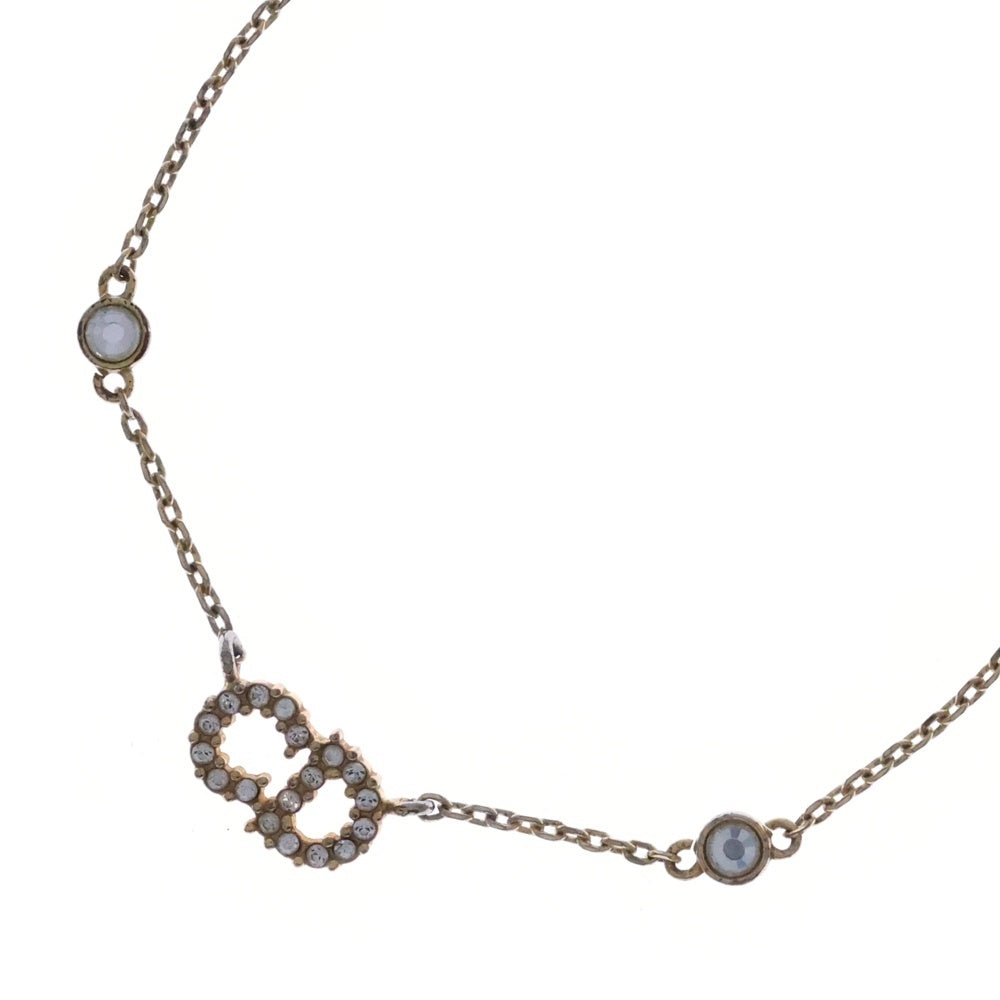 Christian Dior(クリスチャンディオール) Clair D Lune ネックレス ペンダント チェーン ゴールド クリスタル×レジンパール GP