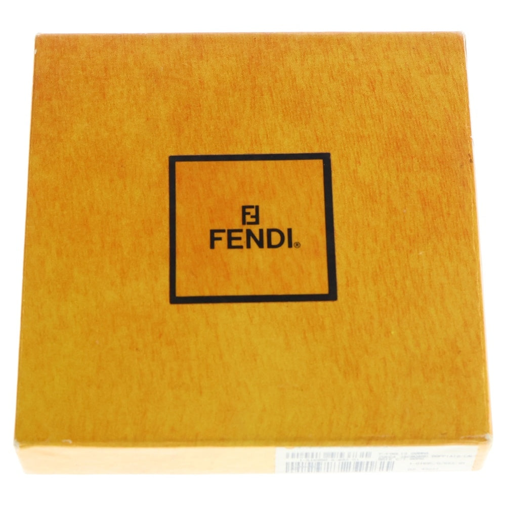 FENDI(フェンディ) ズッカ柄 二つ折り 財布 コンパクトウォレット カードケース ブラウン レザー×キャンバス 2292 レディース