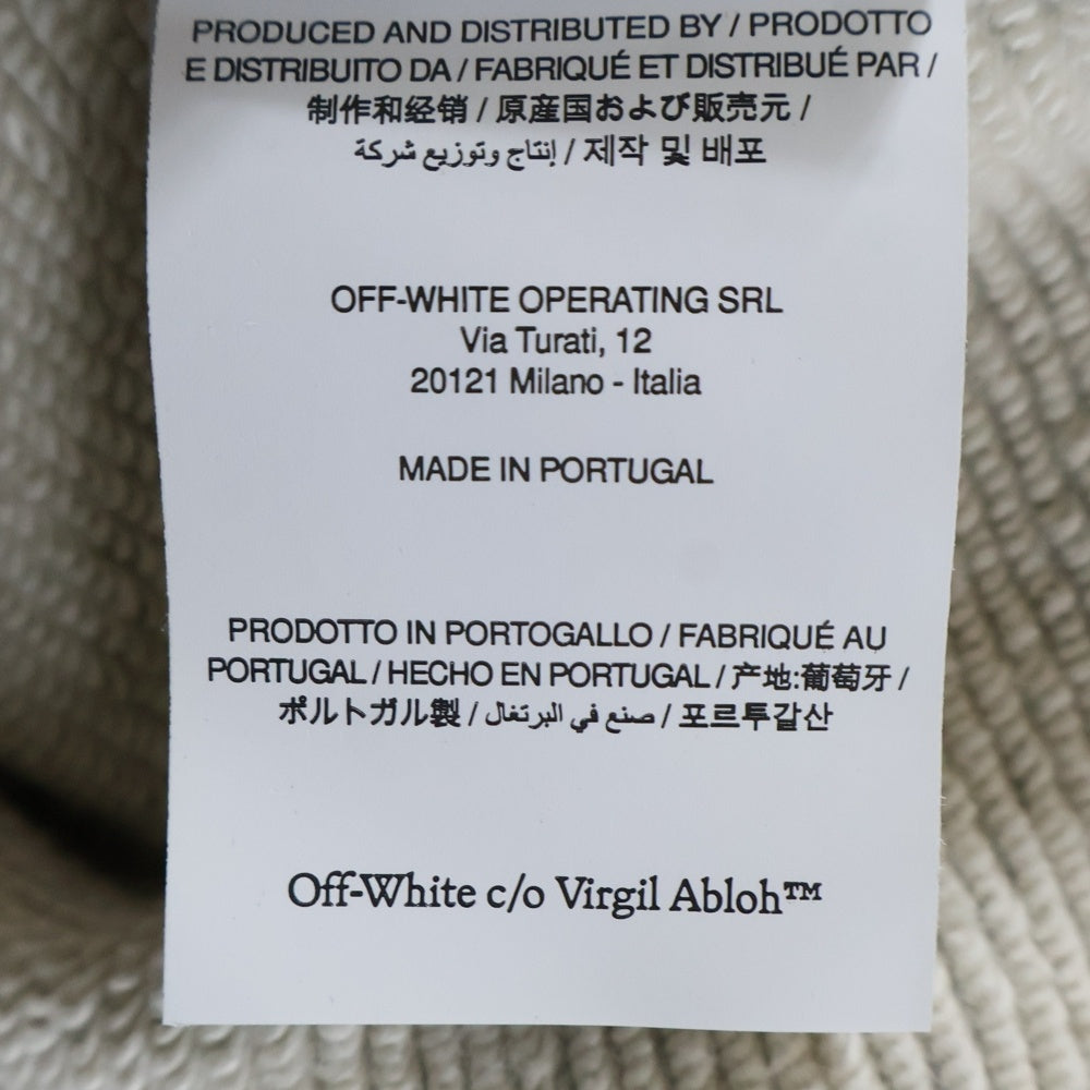 OFF-WHITE(オフホワイト) 24SS 23 Varsity Skate Hoodie バーシティ スケート プリント スウェット プルオーバーパーカー グレー OMBB085S24FLE0140655