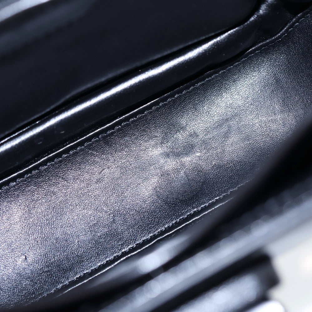 GUCCI(グッチ) バンブー 1947 スモール トップハンドル ハンドバッグ ブラック レザー 675797 ブラック金具