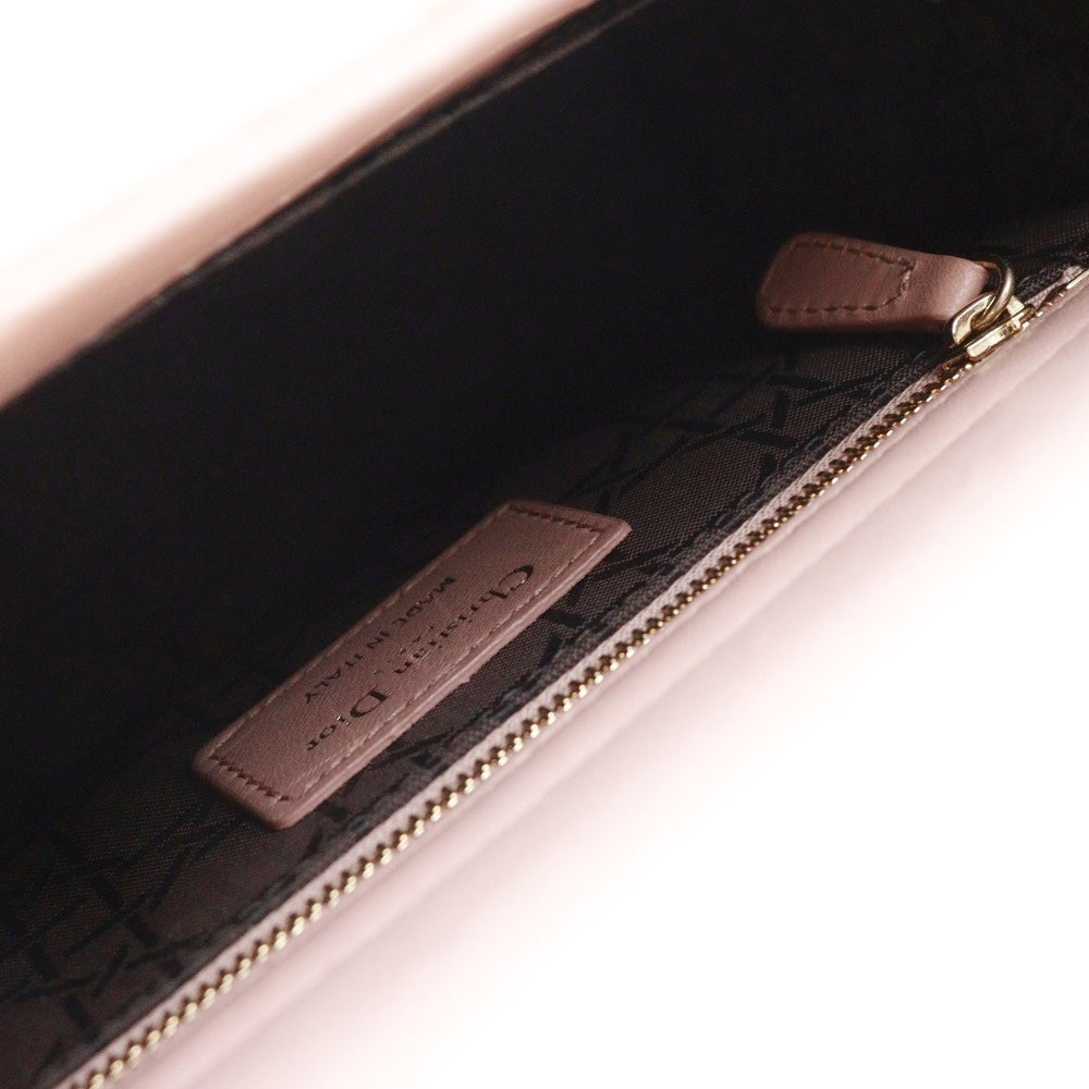 Christian Dior(クリスチャンディオール) マイレディディオール スモール 2WAY ハンドバッグ ショルダーバッグ カナージュ ピンクベージュ レザー