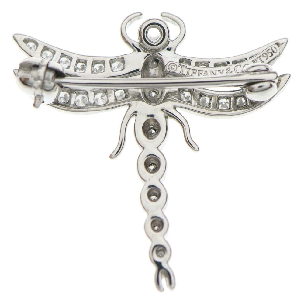 TIFFANY & Co.(ティファニー) Pt950 ドラゴンフライブローチ ピンバッジ シルバー 3.1g