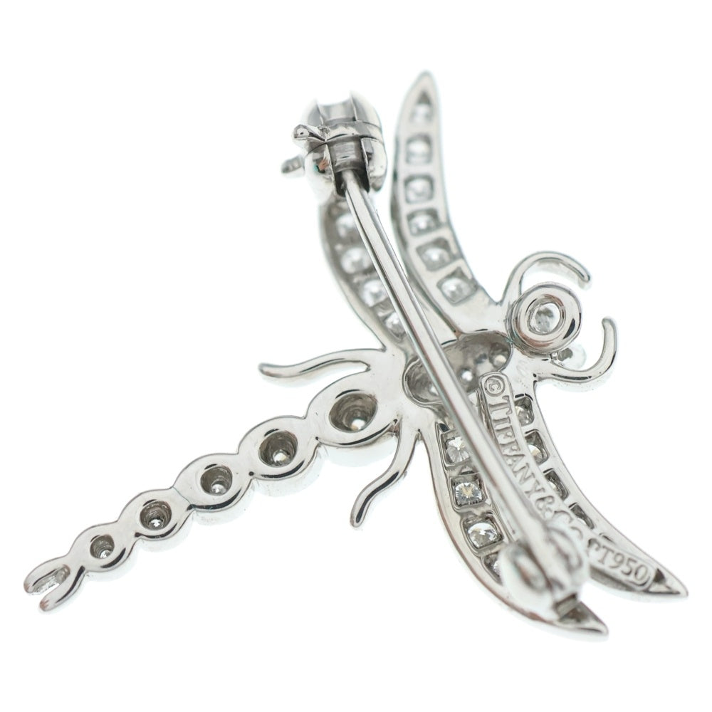 TIFFANY & Co.(ティファニー) Pt950 ドラゴンフライブローチ ピンバッジ シルバー 3.1g