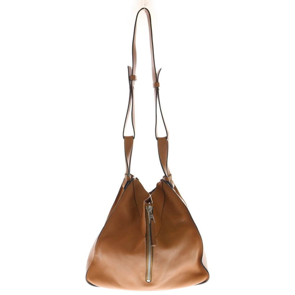 LOEWE(ロエベ) ハンモック ミディアム ショルダーバッグ ハンドバッグ ブラウン レザー シルバー金具