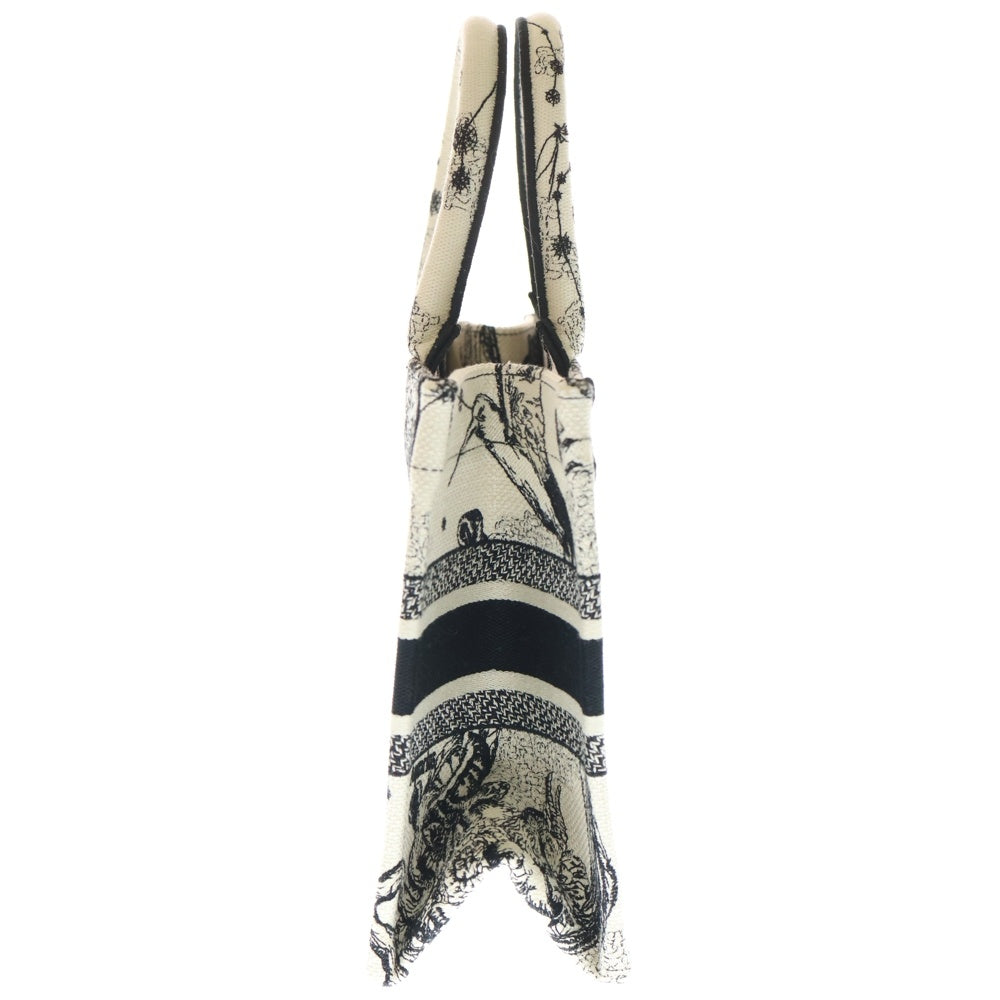 Christian Dior(クリスチャンディオール) ブックトート スモール トワル ドゥ ジュイ ゾディアック エンブロイダリー ハンドバッグ ミニトートバッグ ラテ×ブラック キャンバス