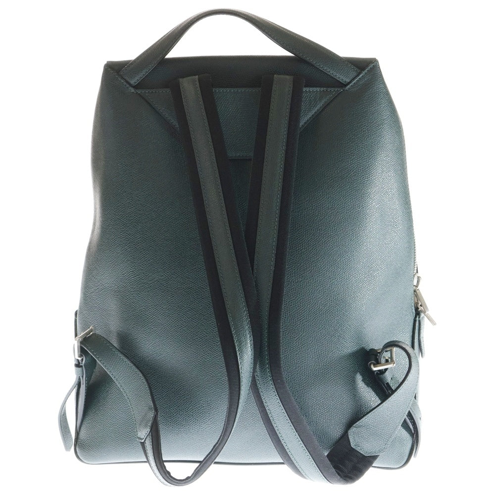 Valextra(ヴァレクストラ) Vライン バックパック リュック カーキ グリーン レザー