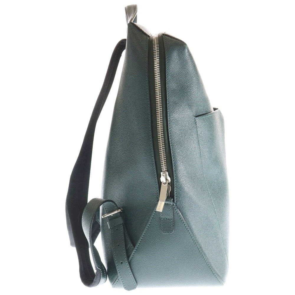 Valextra(ヴァレクストラ) Vライン バックパック リュック カーキ グリーン レザー