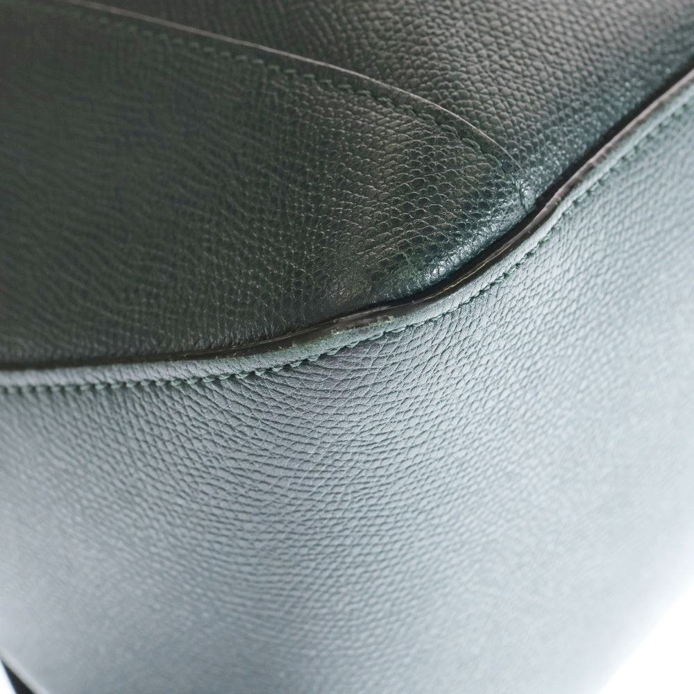 Valextra(ヴァレクストラ) Vライン バックパック リュック カーキ グリーン レザー