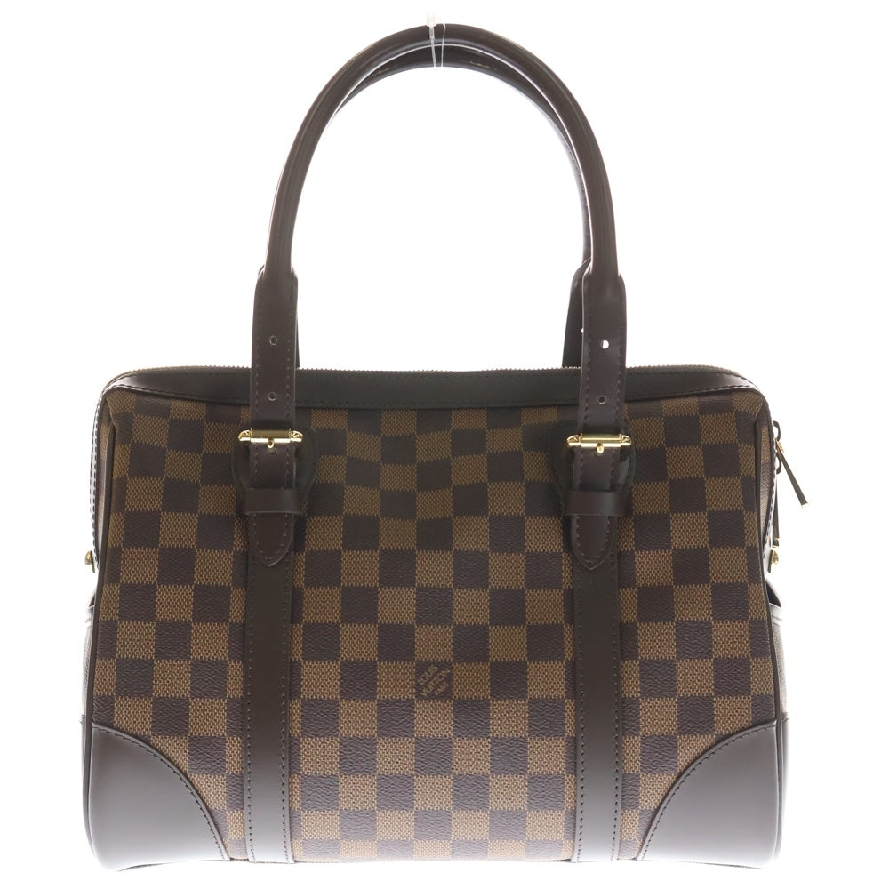 LOUIS VUITTON(ルイヴィトン) ダミエ バークレー ハンドバッグ ボストンバッグ ブラウン レザー×PVC N52000 ゴールド金具