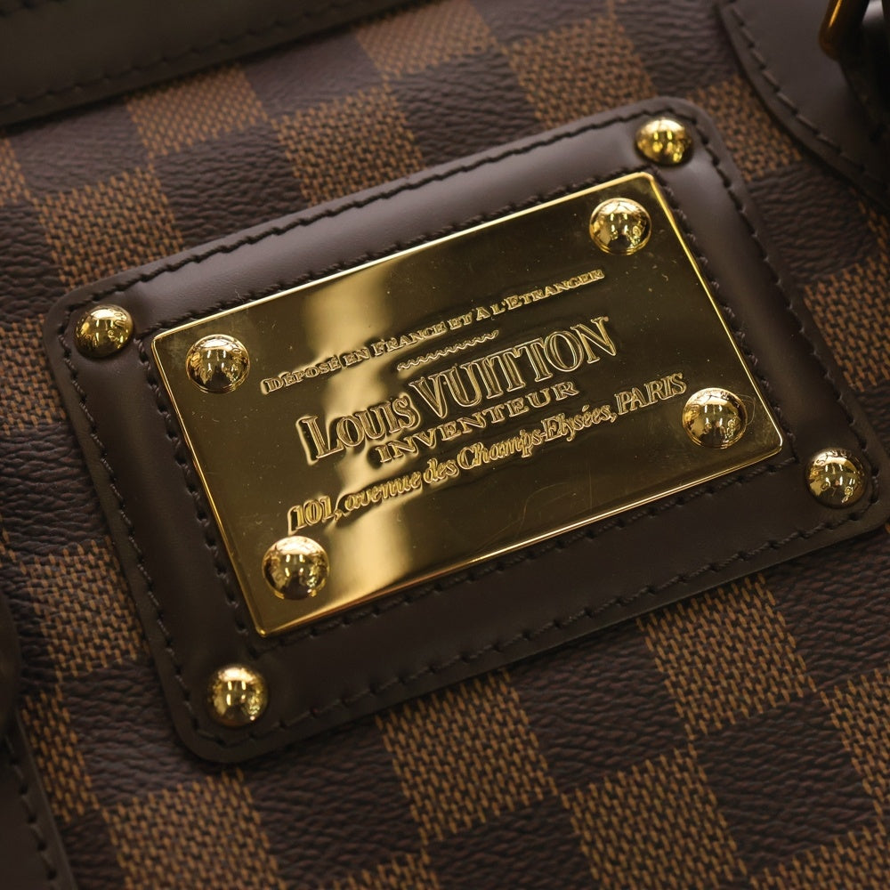 LOUIS VUITTON(ルイヴィトン) ダミエ バークレー ハンドバッグ ボストンバッグ ブラウン レザー×PVC N52000 ゴールド金具