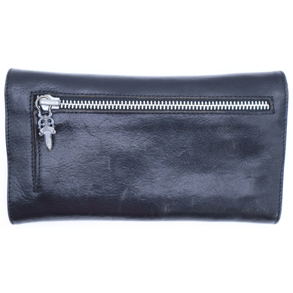 CHROME HEARTS(クロムハーツ) WAVE ウェーブ レザーウォレット 財布 ブラック