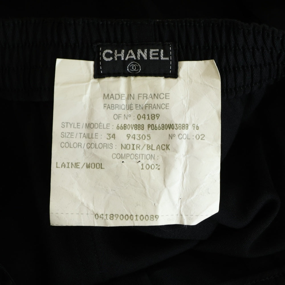 CHANEL(シャネル) 96年製 ココマークボタン ウール ハーフ ショートパンツ ショーツ ブラック レディース P06680V03888