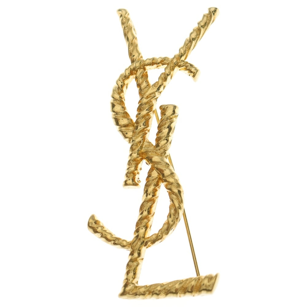 SAINT LAURENT PARIS(サンローランパリ) カサンドラロゴ ブローチ ピンバッジ ゴールド 652410 レディース
