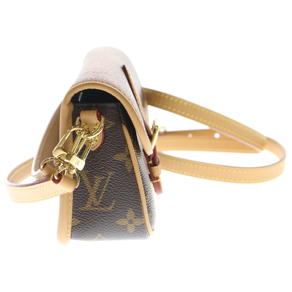 LOUIS VUITTON(ルイヴィトン) モノグラム ナノ・ディアヌ ブラウン PVC 2WAY ハンドバッグ ショルダーバッグ M83298 ICシリアル レディース