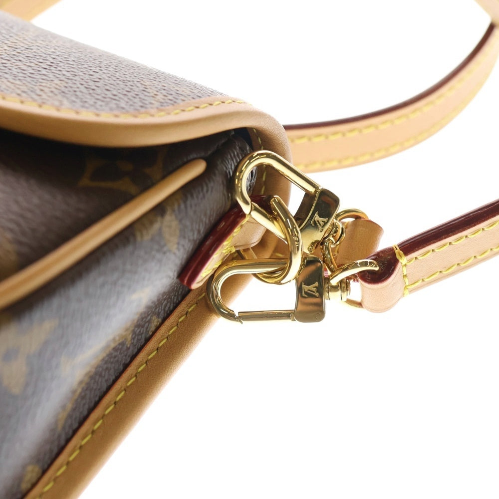 LOUIS VUITTON(ルイヴィトン) モノグラム ナノ・ディアヌ ブラウン PVC 2WAY ハンドバッグ ショルダーバッグ M83298 ICシリアル レディース