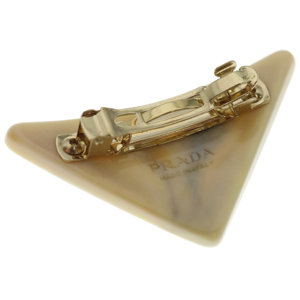 PRADA(プラダ) プレキシガラス ヘアクリップ ラインストーン ベージュ ヘアアクセサリー 1IF090 レディース