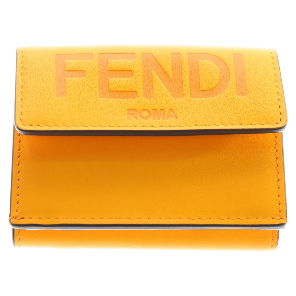 FENDI ROMA 円形コインケース FENDI(フェンディ) ローマ マイクロ 3つ折り財布 コンパクトウォレット