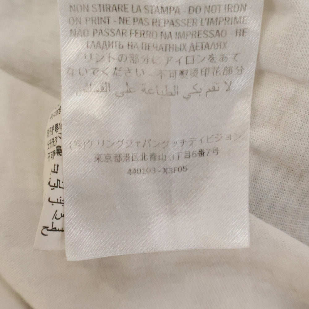 GUCCI(グッチ) ヴィンテージロゴプリント ウォッシュ加工 クルーネック 半袖Tシャツ カットソー ホワイト 440103 レディース