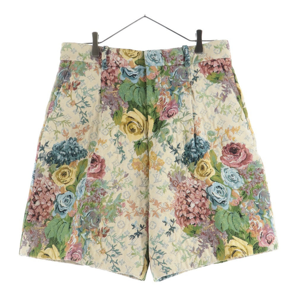 LOUIS VUITTON(ルイヴィトン) 22AW モノグラムフラワー ジャガード総柄 テーラード ショート ハーフ パンツ ショーツ ベージュ RM222 PI6 HNP63W レディース