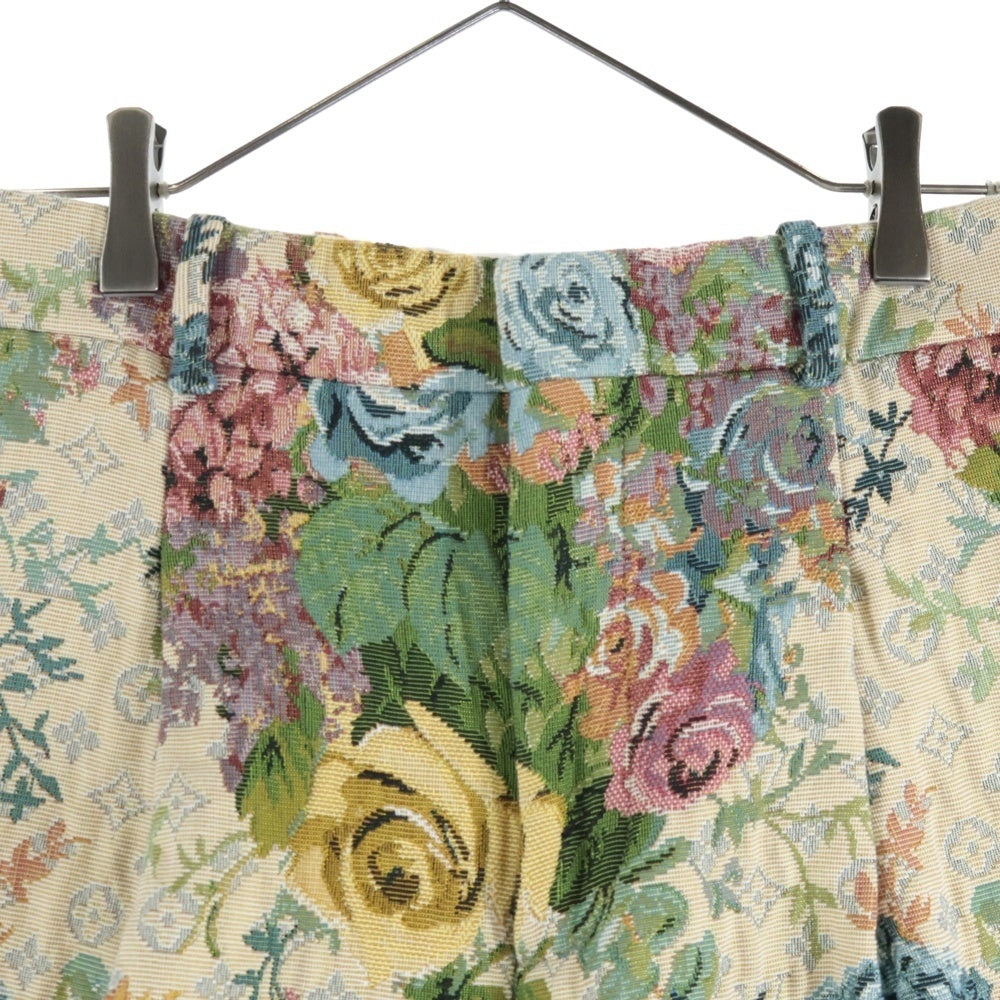 LOUIS VUITTON(ルイヴィトン) 22AW モノグラムフラワー ジャガード総柄 テーラード ショート ハーフ パンツ ショーツ ベージュ RM222 PI6 HNP63W レディース