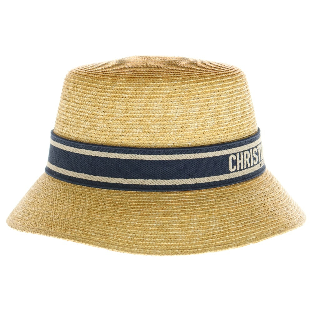 Christian Dior(クリスチャンディオール) DIORESORT ディオリゾート ストローハット 麦わら帽子 ベージュ/ネイビー 11DRT952G180 レディース