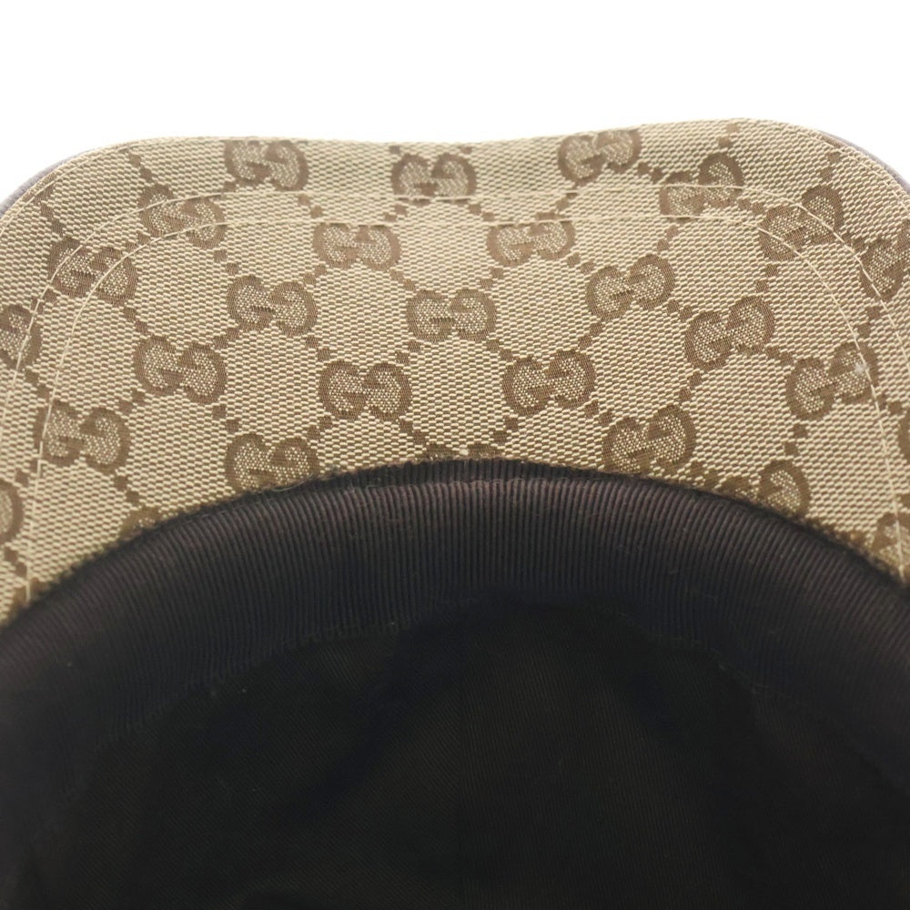 GUCCI(グッチ) GGキャンバス ベースボールキャップ 帽子 ベージュ M 200035