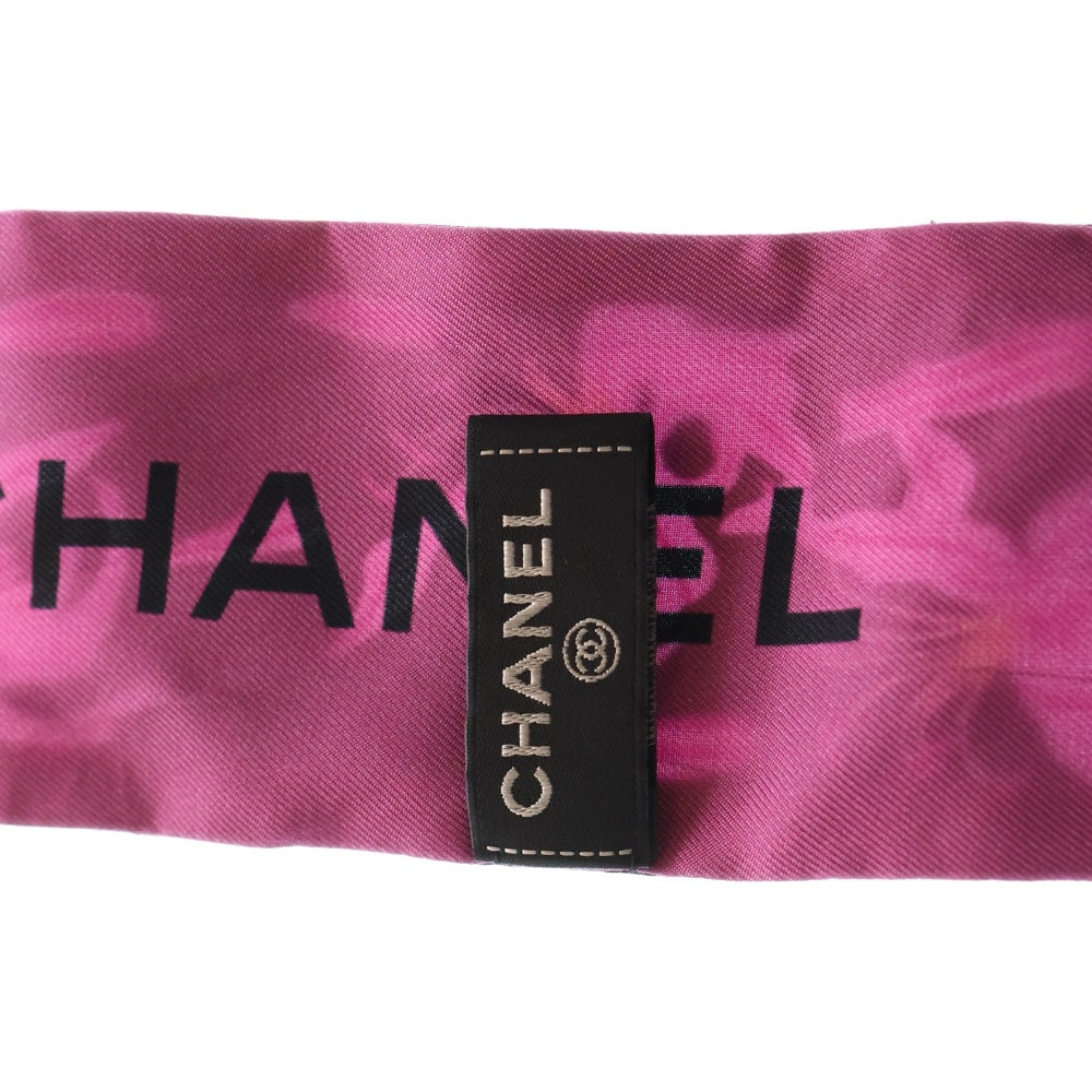CHANEL(シャネル) ロゴ スカーフ シルク ピンク レディース