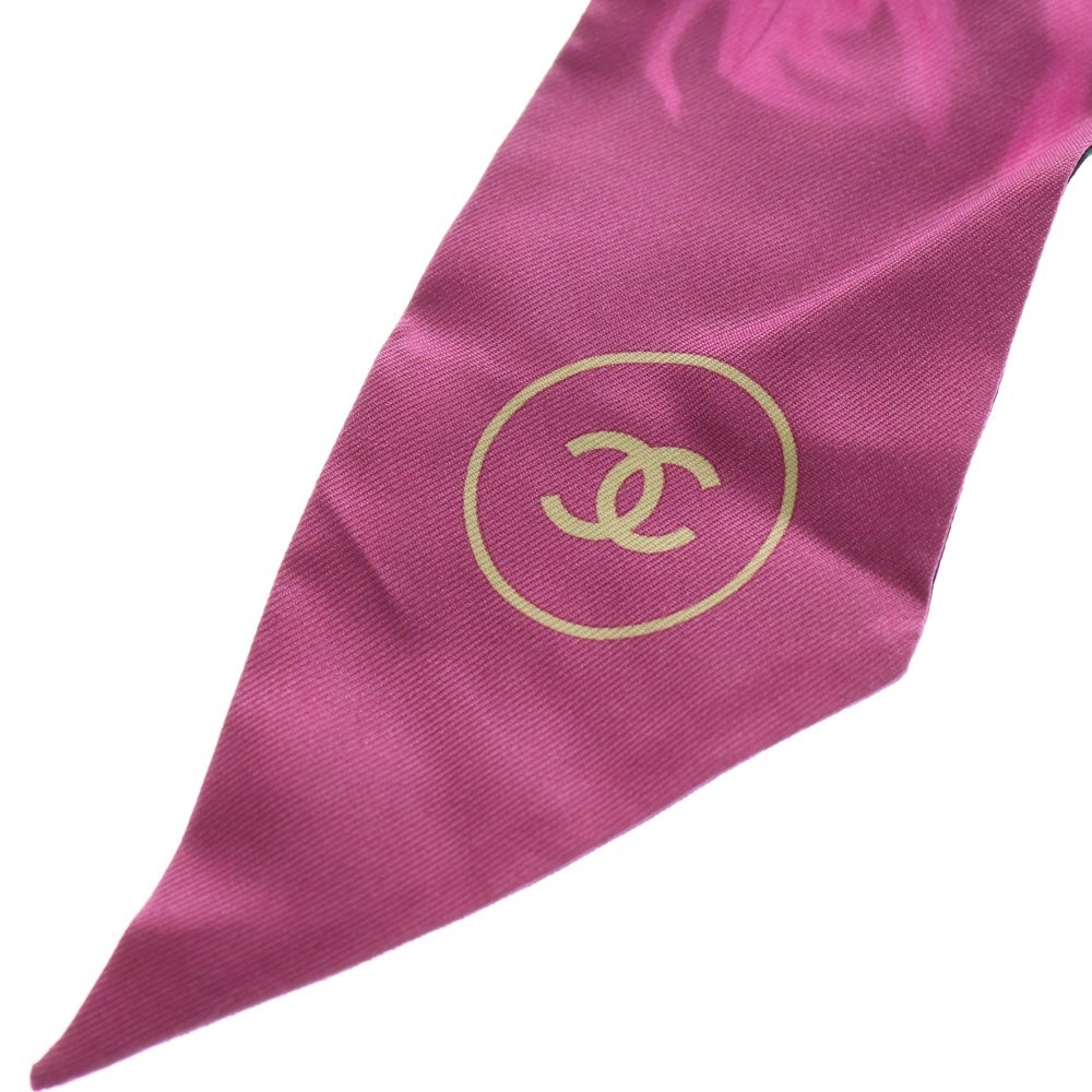 CHANEL(シャネル) ロゴ スカーフ シルク ピンク レディース