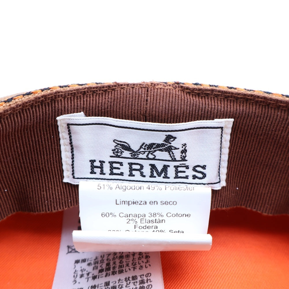 HERMES(エルメス) キャスケット セリエ ブラウン キャンバス 帽子