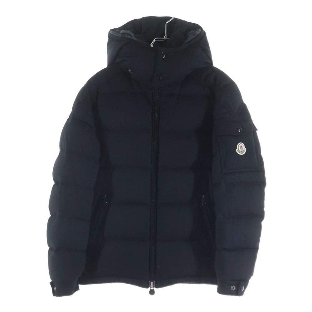 MONCLER(モンクレール) 20AW MONTGENEVRE モンジュネーブル アームロゴデザイン フーデッド ジップアップ ダウンジャケット ブラック F20911A53700 レディース
