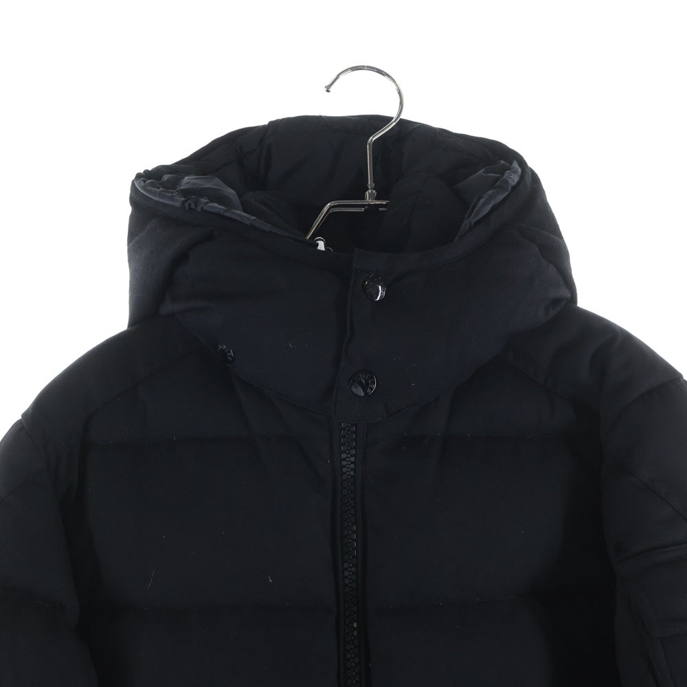 MONCLER(モンクレール) 20AW MONTGENEVRE モンジュネーブル アームロゴデザイン フーデッド ジップアップ ダウンジャケット ブラック F20911A53700 レディース