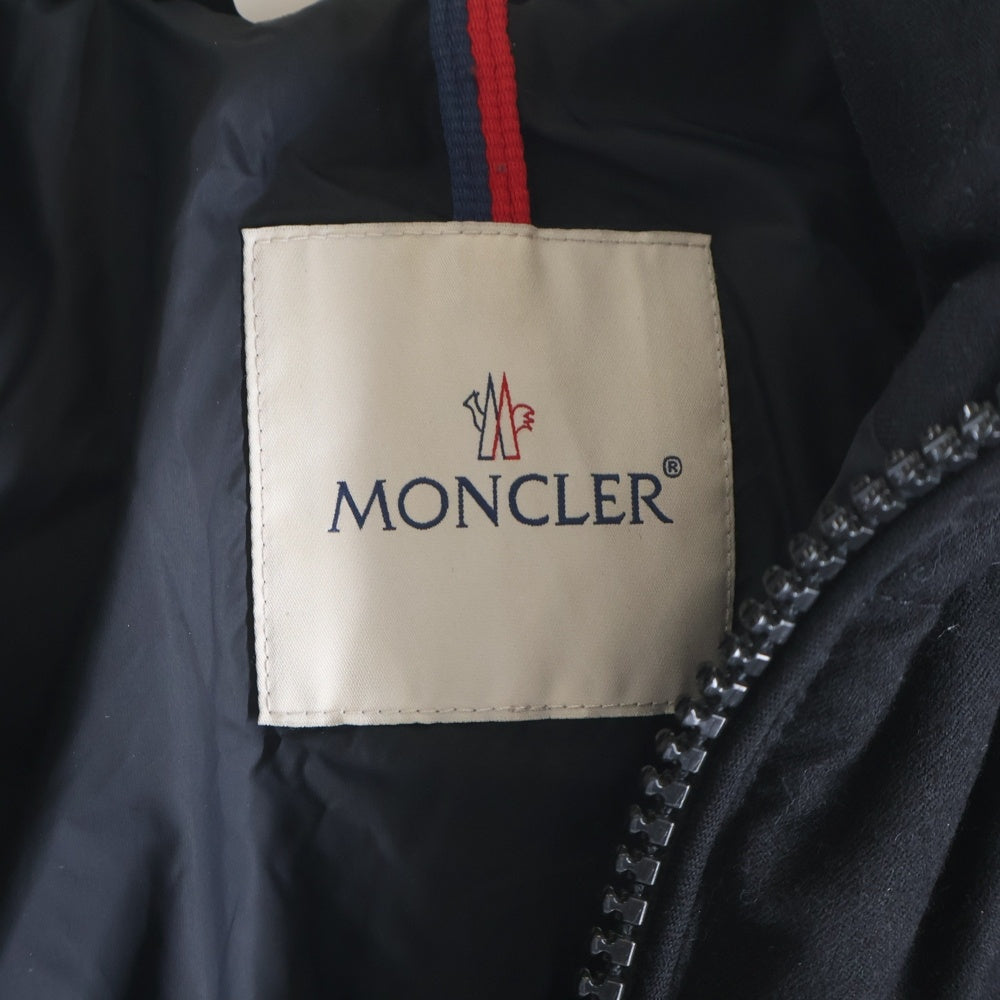 MONCLER(モンクレール) 20AW MONTGENEVRE モンジュネーブル アームロゴデザイン フーデッド ジップアップ ダウンジャケット ブラック F20911A53700 レディース
