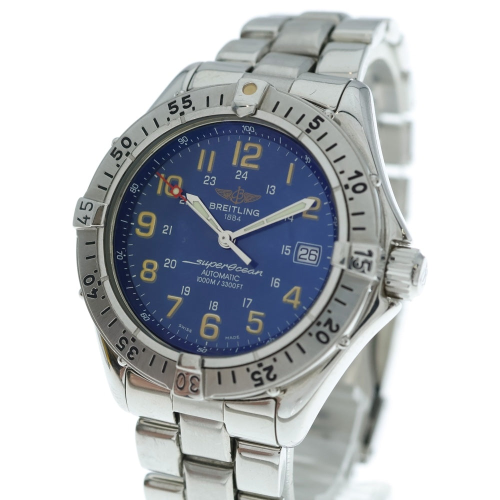 BREITLING(ブライトリング) A17040 スーパーオーシャン デイト 青文字盤 SS/AT ステンレス 自動巻き 腕時計