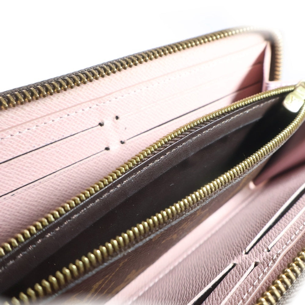 LOUIS VUITTON(ルイヴィトン) モノグラム ポルトフォイユ・クレマンス ローズバレリーヌ ブラウン PVC 長財布 ウォレット M61298 レディース