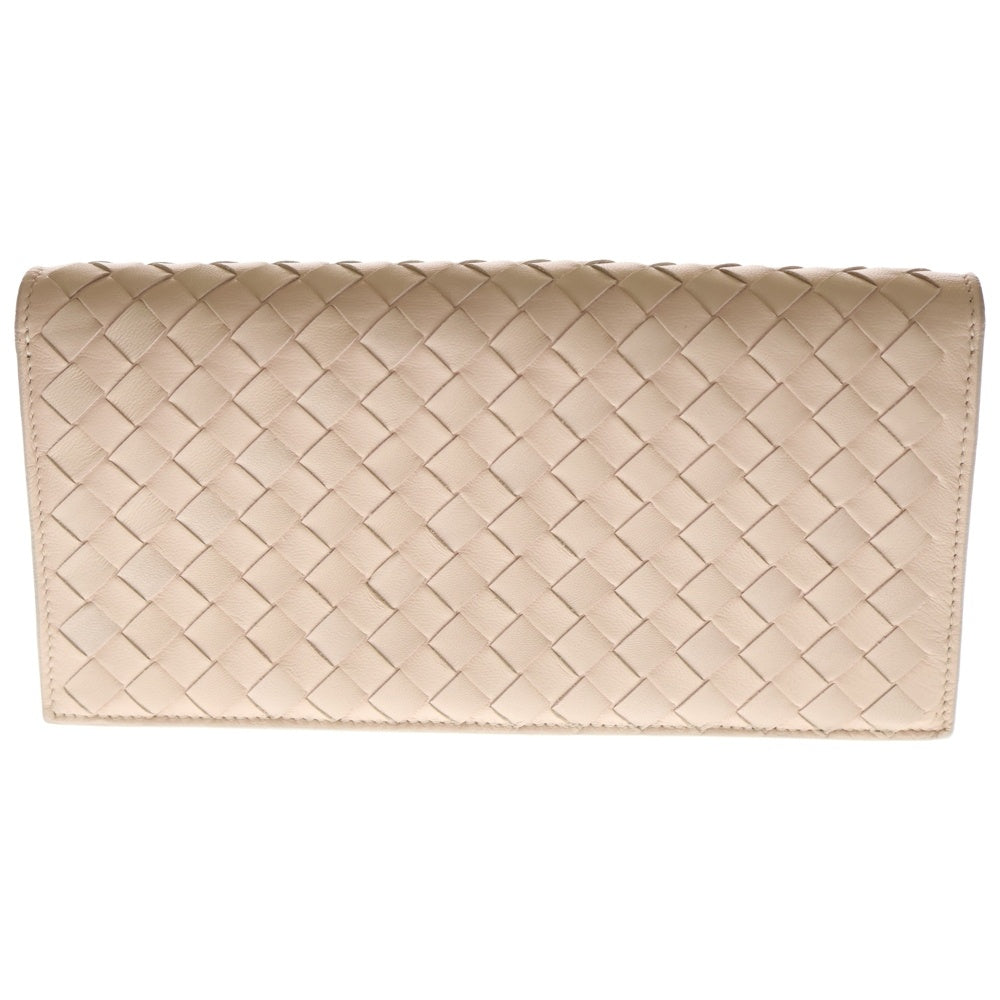 BOTTEGA VENETA(ボッテガヴェネタ) イントレチャート長財布 ロングウォレット カードケース ベビーピンク レザー レディース