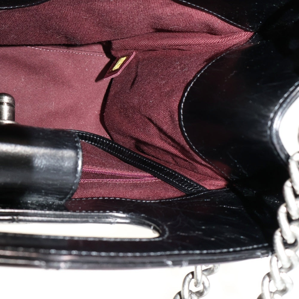 CHANEL(シャネル) ココマーク マトラッセ ボーイシャネル ラムスキン 2WAY レザーハンドバッグ チェーンショルダーバッグ ブラック SV金具 レディース