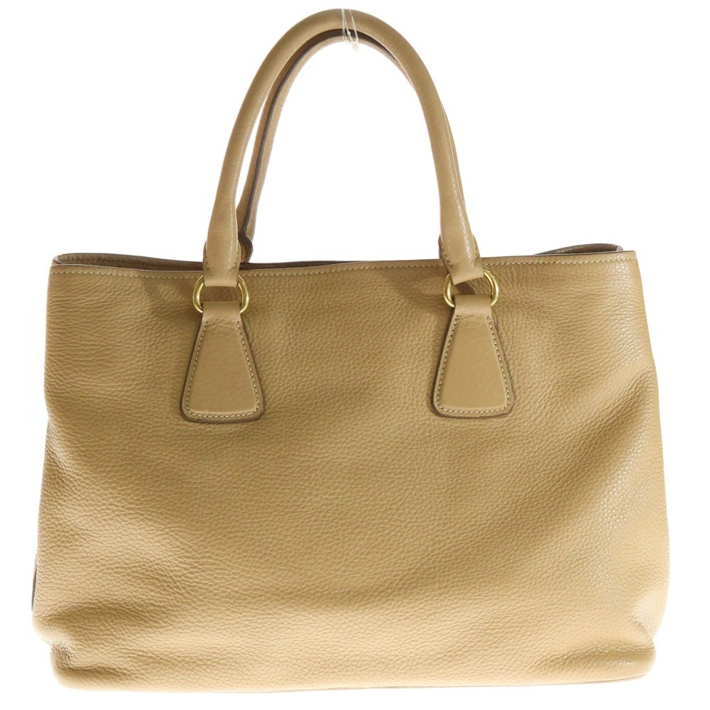 PRADA(プラダ) ヴィッテロ ダイノ レザー 2WAY ハンド トートバッグ ゴールド金具 ベージュ BN2794 レディース