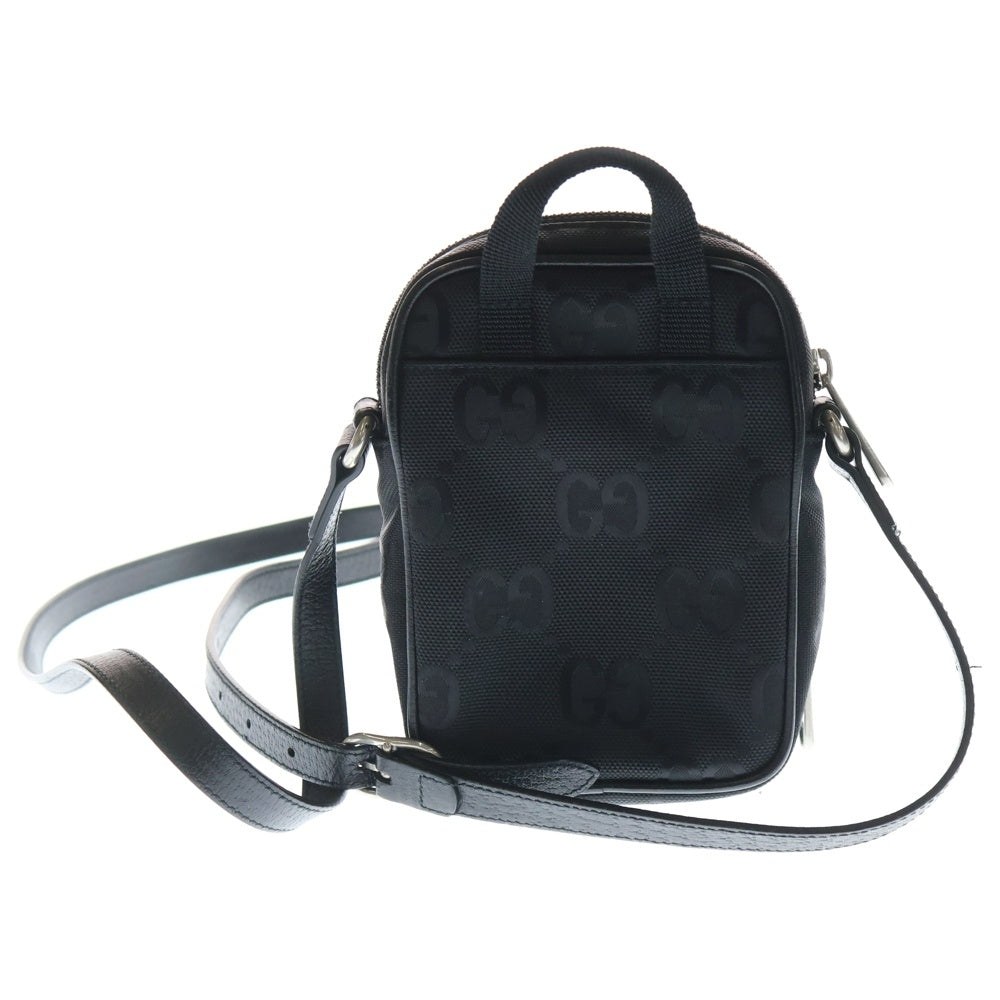 GUCCI(グッチ) オフ ザ グリッド GGキャンバス レザー ショルダーバッグ シルバー金具 ブラック 643882 レディース