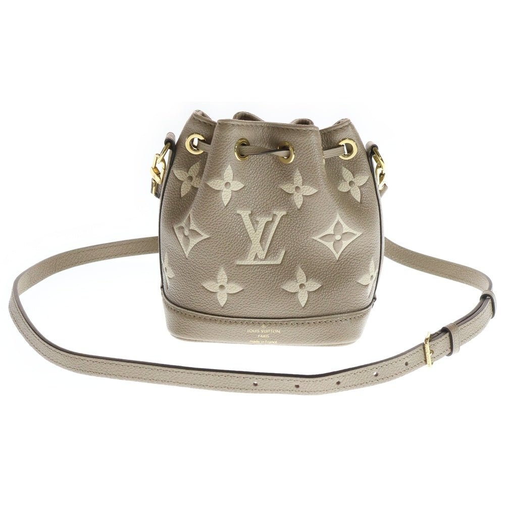 LOUIS VUITTON(ルイヴィトン) モノグラムアンプラント ナノノエ クレーム レザー ショルダーバッグ M46291 レディース